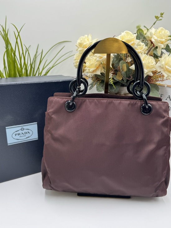 Prada Handbags - Prada Tessuto Vintage Nylon Tote - Chocolate Brown